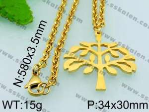 Stainless Steel Gold-plating Pendant - KP45353-Z