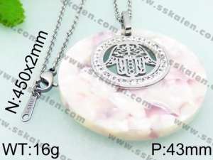 Stainless Steel Stone & Crystal Pendant - KP45801-K