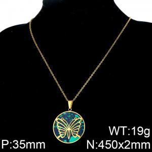 Stainless Steel Gold-plating Pendant - KP45944-K