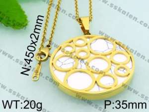 Stainless Steel Stone & Crystal Pendant - KP46300-K