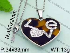 Stainless Steel Stone & Crystal Pendant - KP47031-K