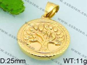 Stainless Steel Gold-plating Pendant - KP48733-Z