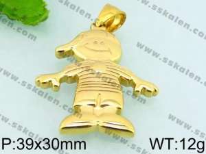 Stainless Steel Gold-plating Pendant - KP48739-Z