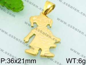 Stainless Steel Gold-plating Pendant - KP48741-Z
