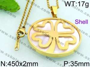 Stainless Steel Gold-plating Pendant - KP49183-K