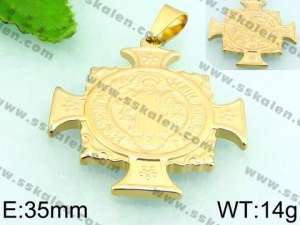 Stainless Steel Gold-plating Pendant - KP49325-K