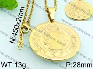 Stainless Steel Gold-plating Pendant - KP49342-K