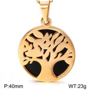 Stainless Steel Gold-plating Pendant - KP49811-K