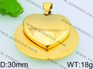 Stainless Steel Gold-plating Pendant - KP50268-Z