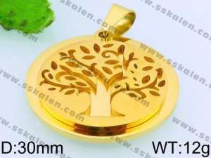Stainless Steel Gold-plating Pendant - KP50272-Z