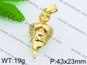 Stainless Steel Gold-plating Pendant - KP50548-L