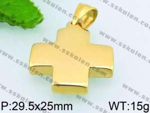 Stainless Steel Gold-plating Pendant - KP50558-Z