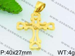 Stainless Steel Gold-plating Pendant - KP50560-Z