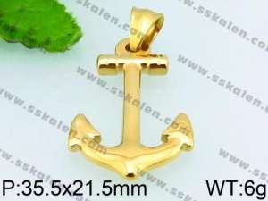 Stainless Steel Gold-plating Pendant - KP50561-Z