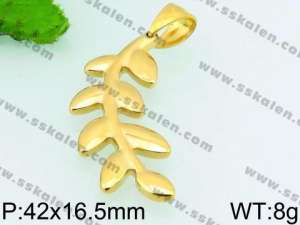 Stainless Steel Gold-plating Pendant - KP50562-Z