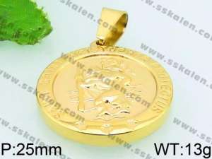 Stainless Steel Gold-plating Pendant - KP51718-Z