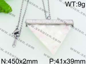 Stainless Steel Stone & Crystal Pendant - KP52169-K