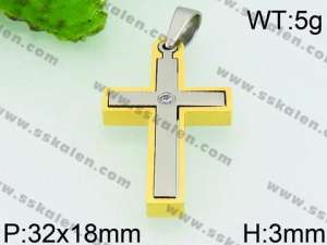 Stainless Steel Cross Pendant - KP53535-JE