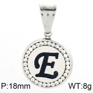 Stainless Steel Stone & Crystal Pendant - KP55018-K