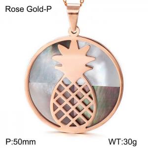 SS Rose Gold-plating Pendant - KP55304-K