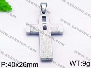 Bible Cross Stainless Steel High Grade Neutral Style Fashion Titanium Steel Pendant - KP56176-JE