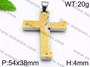 Stainless Steel Cross Pendant - KP56893-JE