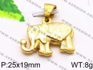 Stainless Steel Gold-plating Pendant - KP56993-Z