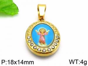 Stainless Steel Gold-plating Pendant - KP57379-KD