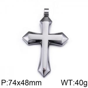 Stainless Steel Cross Pendant - KP58578-BD