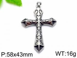 Stainless Steel Cross Pendant - KP58692-TOM