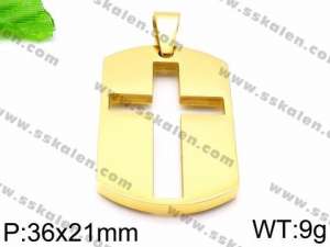 Stainless Steel Gold-plating Pendant - KP58814-JE