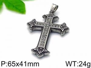 Stainless Steel Cross Pendant - KP59036-TOM