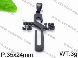 Stainless Steel Cross Pendant - KP59689-JE