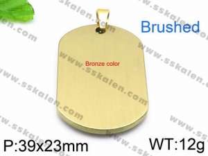 Stainless Steel Gold-plating Pendant - KP59909-Z