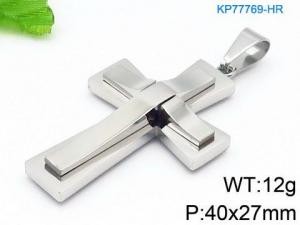 Stainless Steel Cross Pendant - KP77769-HR