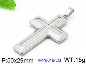 Stainless Steel Cross Pendant - KP78016-LM