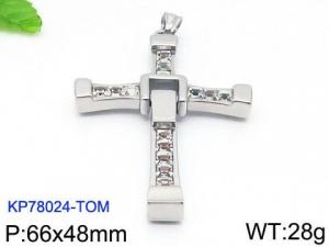 Stainless Steel Cross Pendant - KP78024-TOM