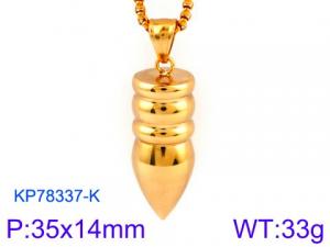 Stainless Steel Gold-plating Pendant - KP78337-K