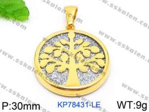 Stainless Steel Gold-plating Pendant - KP78431-LE