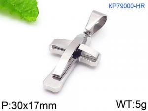 Stainless Steel Cross Pendant - KP79000-HR