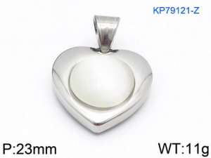 Stainless Steel Stone & Crystal Pendant - KP79121-Z