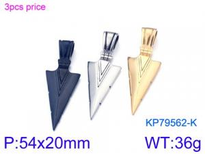 Stainless Steel Gold-plating Pendant - KP79562-K