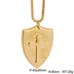 Stainless Steel Gold-plating Pendant - KP79706-KL