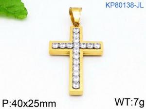 Stainless Steel Cross Pendant - KP80138-JL