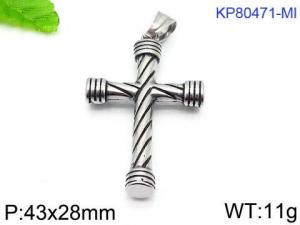Stainless Steel Cross Pendant - KP80471-MI