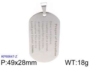 Stainless Steel Popular Pendant - KP80647-Z