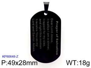 Stainless Steel Black-plating Pendant - KP80648-Z