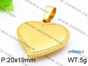 Women's heart-shaped pendant gold simple and popular personality simple style - KP80868-Z
