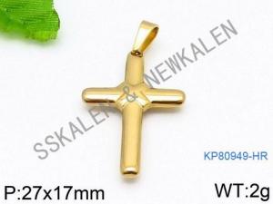 Stainless Steel Cross Pendant - KP80949-HR