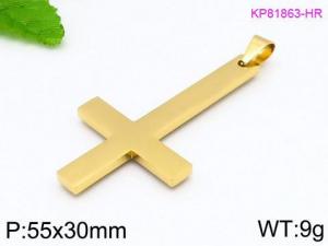 Stainless Steel Cross Pendant - KP81863-HR